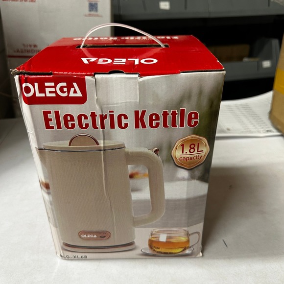 OLEGA Electric Kettle White ALG-XL68 1500W Electric Tea Kettle 1.8L Stainless St - Picture 2 of 12